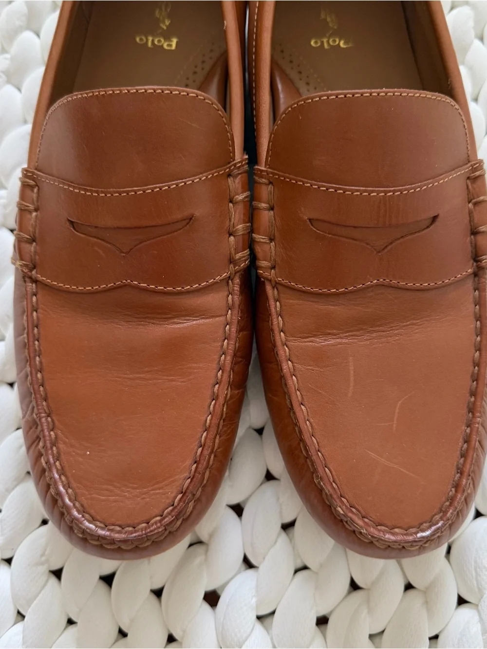 Polo by Ralph Lauren Men’s Brown Leather Penny Loafers